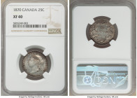 Victoria Pair of Certified Assorted 25 Cents NGC, 1) 25 Cents 1870 - XF40, 2) 25 Cents 1900 - AU58 London mint, KM5. Sold as is, no returns. 

HID09...
