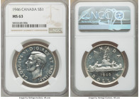 George VI Dollar 1946 MS63 NGC, Royal Canadian mint, KM37. Reflective untoned surfaces. 

HID09801242017

© 2020 Heritage Auctions | All Rights Re...