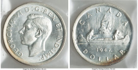 George VI "Maple Leaf" Dollar 1947 MS64 ICCS, Ottawa mint, KM37. Maple Leaf and Double HP variety. Conservatively graded. 

HID09801242017

© 2020...