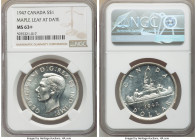George VI "Maple Leaf" Dollar 1947 MS63+ NGC, Royal Canadian mint, KM37. Maple leaf variety. 

HID09801242017

© 2020 Heritage Auctions | All Righ...
