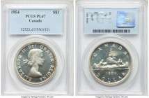 Elizabeth II Prooflike Dollar 1954 PL67 PCGS, Royal Canadian mint, KM54.

HID09801242017

© 2020 Heritage Auctions | All Rights Reserved