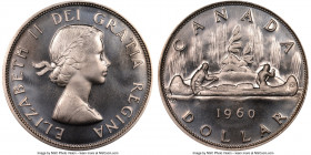 Elizabeth II Prooflike Dollar 1960 PL67 NGC, Royal Canadian mint, KM54. Crisp detail with full mint bloom. 

HID09801242017

© 2020 Heritage Aucti...