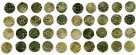 20-Piece Lot of Uncertified Assorted Deniers ND (12th-13th Century) VF, Includes (16) Le Marche and (4) Deols. Average size 18.4mm. Average weight 0.8...