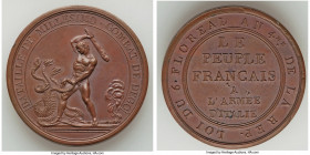 Napoleon bronze "Battle of Millesimo and Battle of Dego" Medal 1796 XF, Julius-494. 43.1mm. 41.72gm. By Lavy. BATAILLE DE MILLESIMO COMBAT DE DEGO Her...