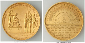 Napoleon gilt-bronze "Camps of Boulogne" Medal 1804 AU, Bram-318, Julius-1248. 40.6mm. 36.93gm. By Jeuffroy & Jaley. HONEUR LEGIONAIRE AUX BRAVES DE L...
