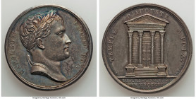 Napoleon silver "Conquest of Istria" Medal 1806 AU, Bram-512 (in bronze), Julius-1548. By Droz & Brenet. NAPOLEON EMP ET ROI His laureate head right /...