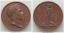 Napoleon bronze "Battle of Freidland" Medal 1807 Julius-1737, Bram-652. 40.2mm. 35.26gm. By Andrieu & Galle. NAPOLEON EMP ET ROI His laureate head rig...