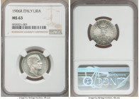 Vittorio Emanuele III Pair of Certified Lira 1906-R NGC, Rome mint, KM32. Includes (1) MS63 and (1) AU58. Sold as is, no returns. 

HID09801242017
...