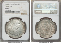 Charles IV 8 Reales 1808 Mo-TH MS61 NGC, Mexico City mint, KM109. Excellent eye-appeal with plenty of luster and minimal toning. 

HID09801242017
...