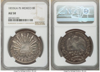 Republic 8 Reales 1833 Ga-FS AU50 NGC, Guadalajara mint, KM377.6, DP-Ga11. Mauve and blue toning, softly struck. 

HID09801242017

© 2020 Heritage...