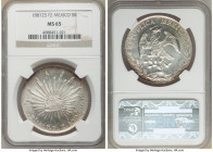 Republic 8 Reales 1887 Zs-FZ MS65 NGC, Zacatecas mint, KM377.13, DP-Zs73. Semi-Prooflike fields, exceptional strike and partial edge toning. 

HID09...
