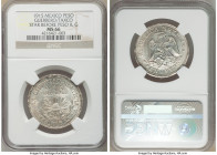 Guerrero - Taxco. Revolutionary Peso 1915 MS66 NGC, KM672. Variety with star before Peso & G. Light taupe-tan toning, exceptional strike. Finest grade...