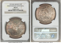 Estados Unidos 2 Pesos 1921-Mo MS64 NGC, Mexico City mint, KM462. One year type - Centennial of Independence. Fully brilliant and highly eye appealing...