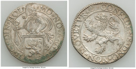 Holland. Provincial Pair of Uncertified Lion Daalders, 1) Lion Daalder 1576 - XF, Dav-8838. 40.5mm. 27.15gm 2) Lion Daalder 1605 - XF (Corrosion), Dav...