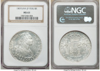 Charles IV 8 Reales 1807 LM-JP MS63 NGC, Lima mint, KM97. Well struck and untoned. 

HID09801242017

© 2020 Heritage Auctions | All Rights Reserve...