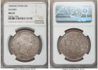 Isabel II 2 Escudos 1868(68) MS63 NGC, Madrid mint, KM629. Lavender-gray and gold toning. 

HID09801242017

© 2020 Heritage Auctions | All Rights ...