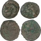 Ancient Greece
Lote 2 monedas Estáteras de Vellón. CELTAS, NORESTE DE GALIA. ARMORICA. Ve. BC+/MBC-.