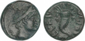 Ancient Greece
Sextans. 193-150 a.C. THOURIOI (como copiae). LUCANIA. Anv.: Cabeza de Mercurio a derecha. Rev.: Cornucopia, dos puntos y cadúceo. 1,7...