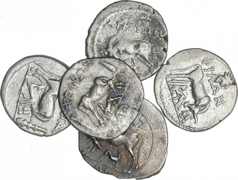 Ancient Greece
Lote 5 monedas Dracma. 229-104 a.C. EPIDAMNOS-DYRRACHIUM. ILIRIA...
