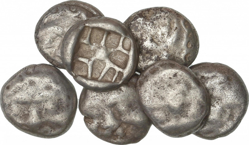 Ancient Greece
Lote 7 monedas 3/4 Dracma. 480 a.C. PARION. Anv.: Cabeza de Gorg...
