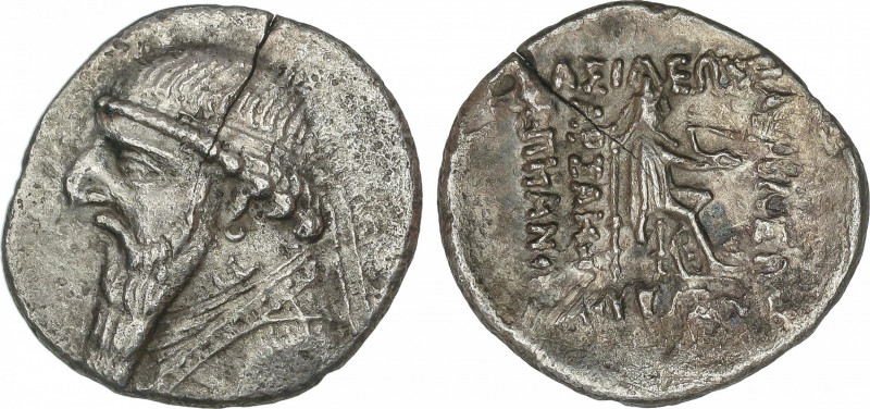 Ancient Greece
Dracma. 123-88 a.C. MITRADATES II. PARTIA. Anv.: Su busto diadem...