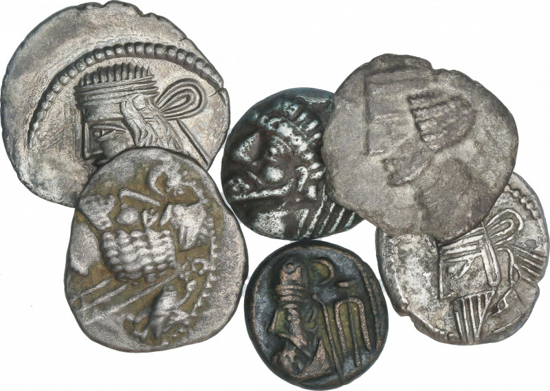 Ancient Greece
Lote 6 monedas Dracma. KAMNASKIRES VI, PHRAATES IV, ORODES II, O...