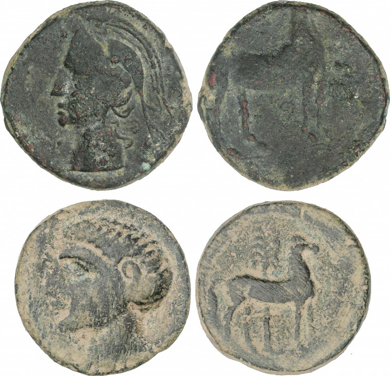 Celtiberian Coins
Lote 2 monedas Calco. 220-205 a.C. CARTAGONOVA (CARTAGENA, Mu...
