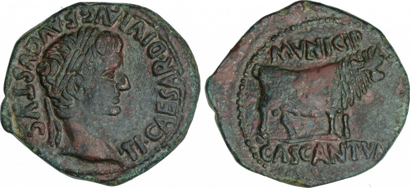 Celtiberian Coins
As. 14-36 d.C. ÉPOCA DE TIBERIO. CASCANTUM (CASCANTE, Navarra...