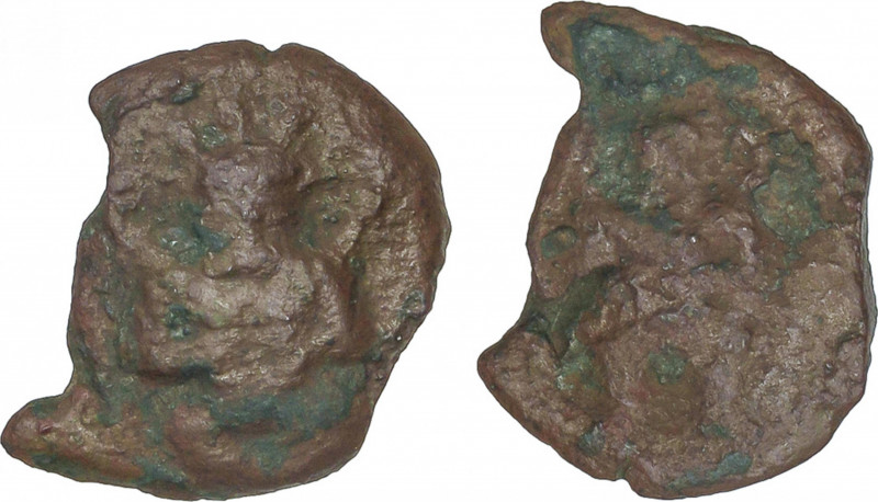 Celtiberian Coins
1/8 Calco. 300-200 a.C. EBUSUS (IBIZA). Anv.: Bes de frente c...
