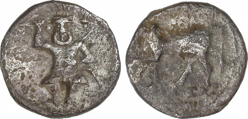 Celtiberian Coins
Hemidracma. 200-100 a.C. EBUSUS (IBIZA). Anv.: Bes de frente ...