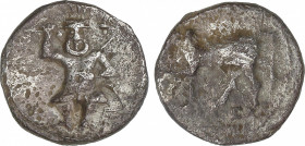 Celtiberian Coins
Hemidracma. 200-100 a.C. EBUSUS (IBIZA). Anv.: Bes de frente con martillo y serpiente. Rev.: Toro embistiendo a izquierda. 2,46 grs...