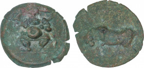 Celtiberian Coins
1/4 Calco. 200-100 a.C. EBUSUS (IBIZA). Anv.: Bes de frente con martillo y serpiente. Rev.: Toro andando a izquierda. 2,76 grs. AE....