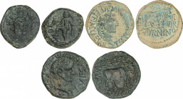 Celtiberian Coins
Lote 3 monedas Semis y As (2). CALAGURRIS, CARTEIA y TURIASO. AE. El Semis de Carteia. Los As de Calagurris y Turiaso. A EXAMINAR. ...