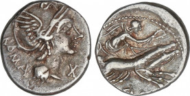 Roman Coins
Republic
Denario. 109-108 a.C. FLAMINIA-1. Lucius Flaminius Cilo. Rev.: Victoria con corona, en biga a derecha, debajo (L.) FLA(MINI). E...