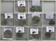 Roman Coins
Republic
Lote 11 cobres. AE. Incluye as, triente, sextante, semis, uncia, semiuncia. IMPRESCINDIBLE EXAMINAR. BC+ a MBC+.