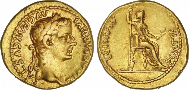 Roman Coins
Empire
Áureo. Acuñada el 14-17 d.C. TIBERIO. LUGDUNUM. Anv.: TI. C...