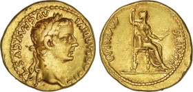 Roman Coins
Empire
Áureo. Acuñada el 14-17 d.C. TIBERIO. LUGDUNUM. Anv.: TI. CAESAR DIVI AVG. F. AVGVSTVS. Busto laureado de Tiberio a derecha. Rev....