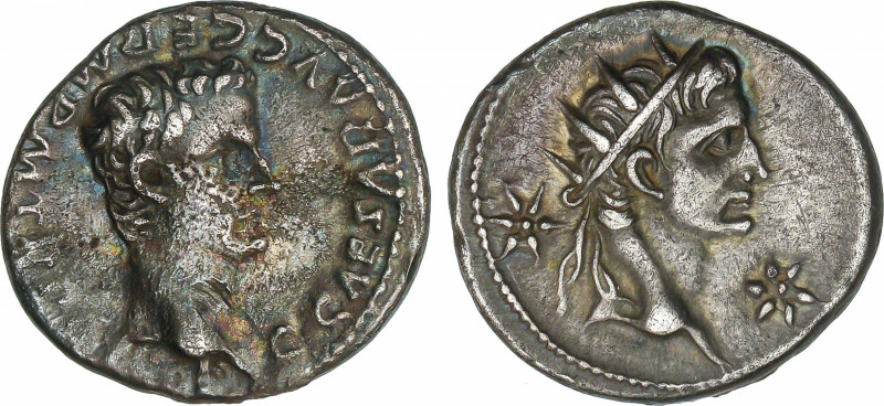 Roman Coins
Empire
Denario. Acuñada el 37 d.C. CALÍGULA y AUGUSTO. LUGDUNUM (L...