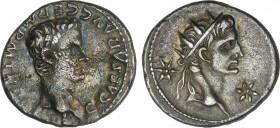 Roman Coins
Empire
Denario. Acuñada el 37 d.C. CALÍGULA y AUGUSTO. LUGDUNUM (Lyon). Anv.: C. CAESAR AVG. GERM. P. M. TR. POT. COS. Cabeza descubiert...