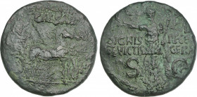 Roman Coins
Empire
Dupondio. Acuñada el 37-41 d.C. GERMÁNICO. Acuñación de Calígula. Anv.: (GERMANICVS) CAESAR. Germánico en cuadriga a derecha. Rev...