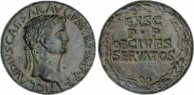 Roman Coins
Empire
Sestercio. Acuñada el 41 d.C. CLAUDIO. Anv.: TI. CLAVDIVS CAESAR AVG. P. M. TR. P. IMP. P. P. Cabeza laureada a derecha. Rev.: Ca...