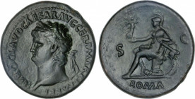 Roman Coins
Empire
Sestercio. Acuñada el 54-55 d.C. NERÓN. Anv.: NERO CLAVD. CAESAR AVG. GER. P. M. TR. P. IMP. P. P. Cabeza laureada a izquierda. R...