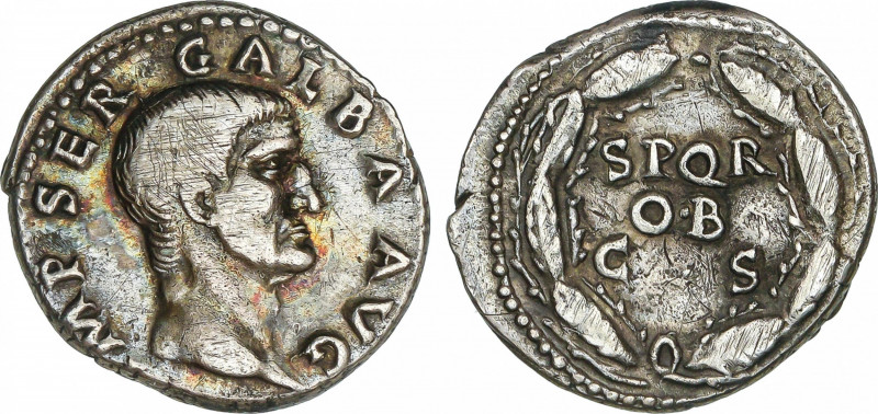 Roman Coins
Empire
Denario. Acuñada el 68-69 d.C. GALBA. Anv.: IMP. SER. GALBA...