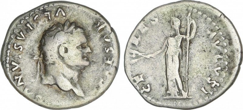 Roman Coins
Empire
Denario. Acuñada el 77-79 d.C. VESPASIANO. Anv.: CAESAR VES...