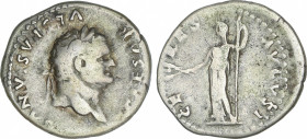 Roman Coins
Empire
Denario. Acuñada el 77-79 d.C. VESPASIANO. Anv.: CAESAR VESPASIANVS (AVG). Cabeza laureada a derecha. Rev.: CERES AVGVST. Ceres e...