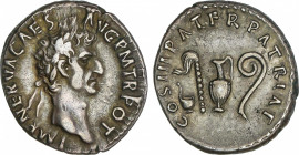 Roman Coins
Empire
Denario. Acuñada el 97 d.C. NERVA. Anv.: IMP. NERVA CAES. AVG. P. M. TR. POT. Cabeza laureada de Nerva a derecha. Rev.: COS. III....