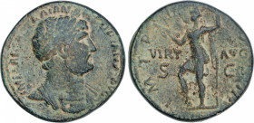 Roman Coins
Empire
Sestercio. Acuñada el 121 d.C. ADRIANO. Anv.: IMP. CAESAR TRAIAN HADRIANVS AVG. Busto laureado a derecha. 22,91 grs. AE. (Pequeña...