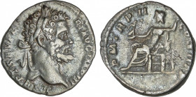 Roman Coins
Empire
Denario. Acuñada el 194 d.C. SEPTIMIO SEVERO. Anv.: L. SEPT. SEV. PERT. AVG. IMP. III Busto laureado de Septimio a derecha. Rev.:...
