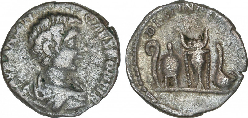 Roman Coins
Empire
Denario. Acuñada el 196-198 d.C. CARACALLA. Anv.: M. AVR. A...