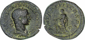 Roman Coins
Empire
Sestercio. Acuñada el 222-235 d.C. ALEJANDRO SEVERO. Anv.: IMP. CAES. MAVR. SEV. ALEXANDER. AVG. Busto laureado a derecha. Rev.: ...